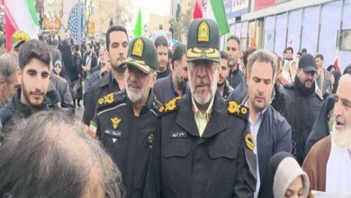 حضور فرمانده انتظامی پایتخت در راهپیمایی ۲۲ بهمن