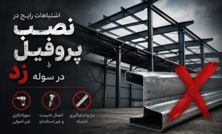 اشتباهات رایج در نصب پروفیل زد در سوله