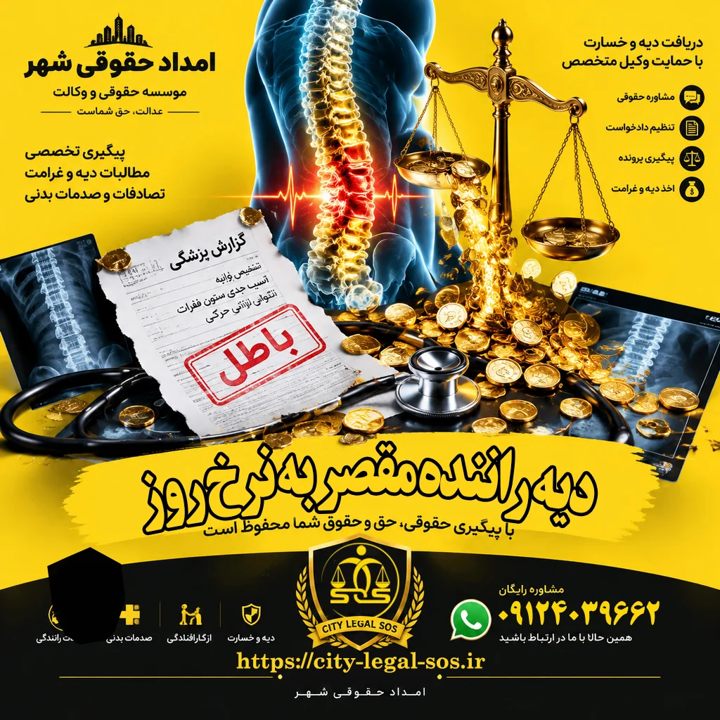 دیه قطع نخاع در تصادف رانندگی